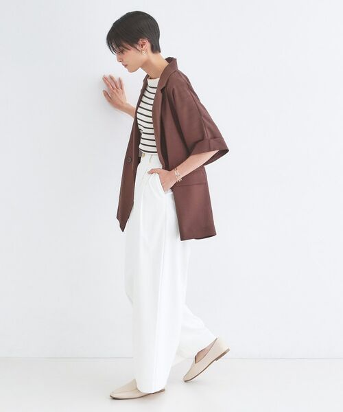 OPAQUE.CLIP / オペーク ドット クリップ パンツ | 透け防止2タックワイドパンツ【洗濯機OK／防シワ／吸水速乾／UVケア】 | 詳細3