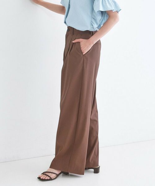 OPAQUE.CLIP / オペーク ドット クリップ パンツ | 透け防止2タックワイドパンツ【洗濯機OK／防シワ／吸水速乾／UVケア】 | 詳細5