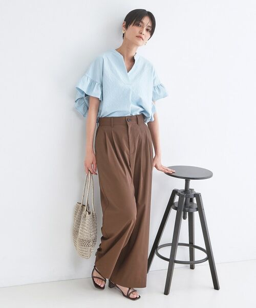 OPAQUE.CLIP / オペーク ドット クリップ パンツ | 透け防止2タックワイドパンツ【洗濯機OK／防シワ／吸水速乾／UVケア】 | 詳細7