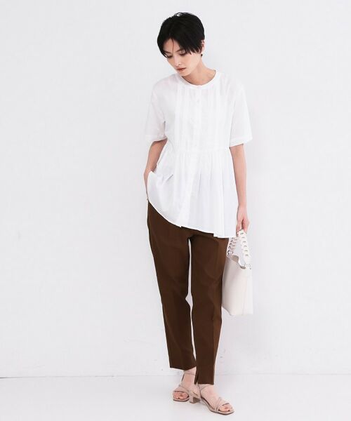 OPAQUE.CLIP / オペーク ドット クリップ パンツ | ハイストレッチスティックパンツ／ストライプアソート【洗濯機OK／透け防止／接触冷感】 | 詳細10