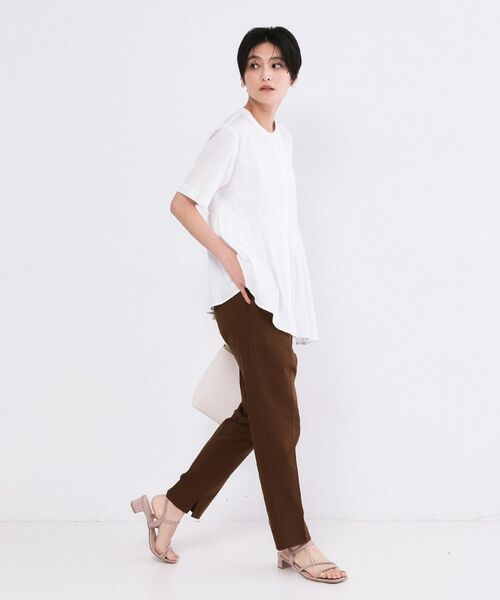 OPAQUE.CLIP / オペーク ドット クリップ パンツ | ハイストレッチスティックパンツ／ストライプアソート【洗濯機OK／透け防止／接触冷感】 | 詳細11