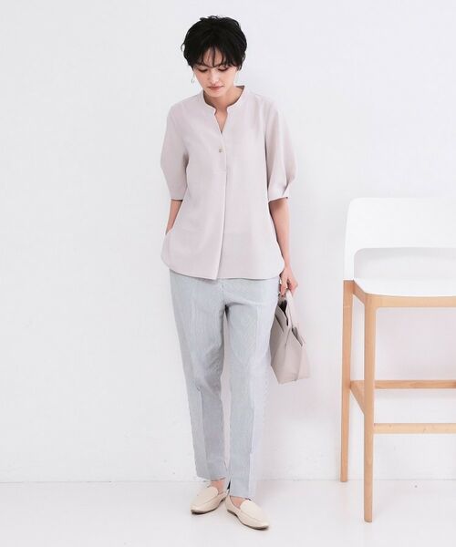 OPAQUE.CLIP / オペーク ドット クリップ パンツ | ハイストレッチスティックパンツ／ストライプアソート【洗濯機OK／透け防止／接触冷感】 | 詳細14