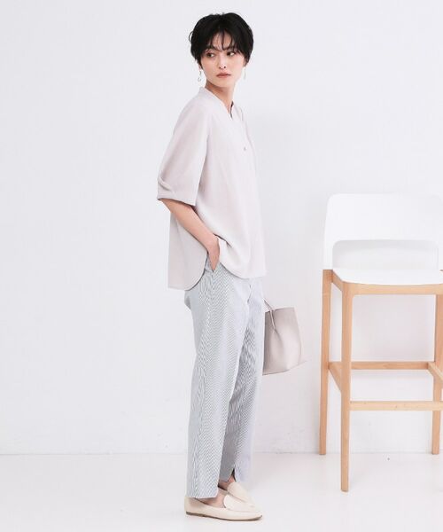 OPAQUE.CLIP / オペーク ドット クリップ パンツ | ハイストレッチスティックパンツ／ストライプアソート【洗濯機OK／透け防止／接触冷感】 | 詳細15