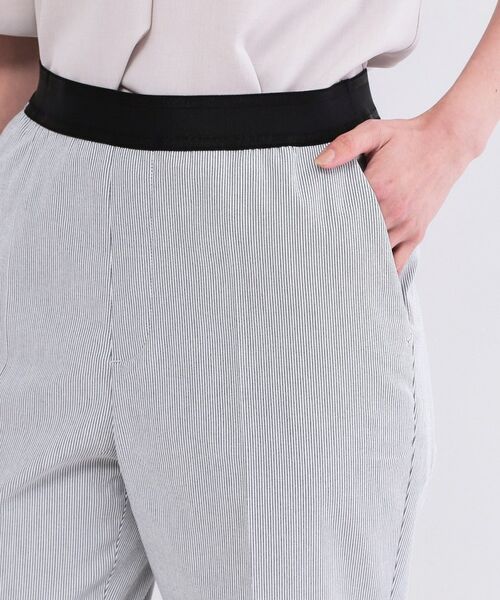 OPAQUE.CLIP / オペーク ドット クリップ パンツ | ハイストレッチスティックパンツ／ストライプアソート【洗濯機OK／透け防止／接触冷感】 | 詳細21