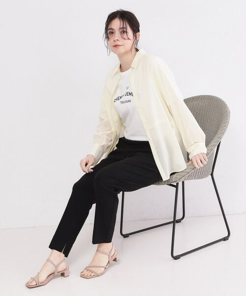 OPAQUE.CLIP / オペーク ドット クリップ パンツ | ハイストレッチスティックパンツ／ストライプアソート【洗濯機OK／透け防止／接触冷感】 | 詳細7