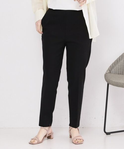 OPAQUE.CLIP / オペーク ドット クリップ パンツ | ハイストレッチスティックパンツ／ストライプアソート【洗濯機OK／透け防止／接触冷感】（ブラック(019)）