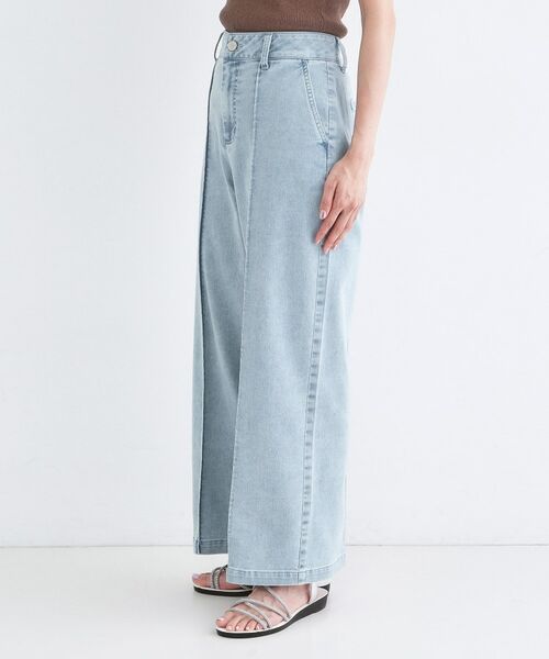 OPAQUE.CLIP / オペーク ドット クリップ デニムパンツ | ライトオンスデニムワイドパンツ【洗濯機OK】 | 詳細10