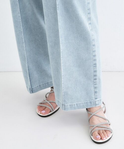 OPAQUE.CLIP / オペーク ドット クリップ デニムパンツ | ライトオンスデニムワイドパンツ【洗濯機OK】 | 詳細15