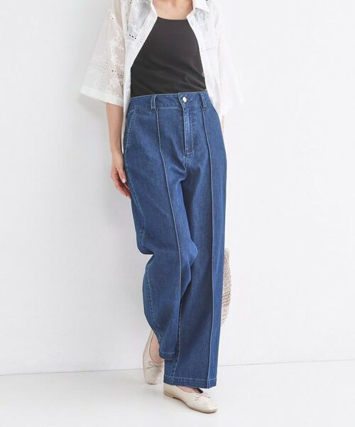 OPAQUE.CLIP / オペーク ドット クリップ デニムパンツ | ライトオンスデニムワイドパンツ【洗濯機OK】 | 詳細5