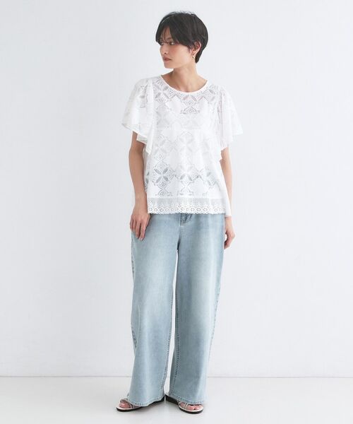 OPAQUE.CLIP / オペーク ドット クリップ デニムパンツ | ライトオンスデニムイージーワイドパンツ【洗濯機OK】 | 詳細2