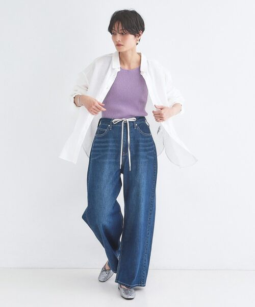 OPAQUE.CLIP / オペーク ドット クリップ デニムパンツ | ライトオンスデニムイージーワイドパンツ【洗濯機OK】 | 詳細6