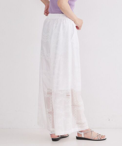 OPAQUE.CLIP / オペーク ドット クリップ パンツ | カットワーク刺繍イージーワイドパンツ／セットアップ対応可【洗濯機OK】 | 詳細1
