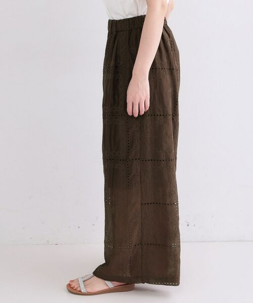 OPAQUE.CLIP / オペーク ドット クリップ パンツ | カットワーク刺繍イージーワイドパンツ／セットアップ対応可【洗濯機OK】 | 詳細16