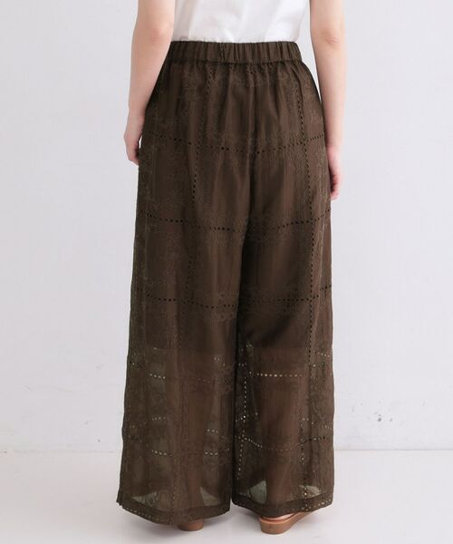 OPAQUE.CLIP / オペーク ドット クリップ パンツ | カットワーク刺繍イージーワイドパンツ／セットアップ対応可【洗濯機OK】 | 詳細17