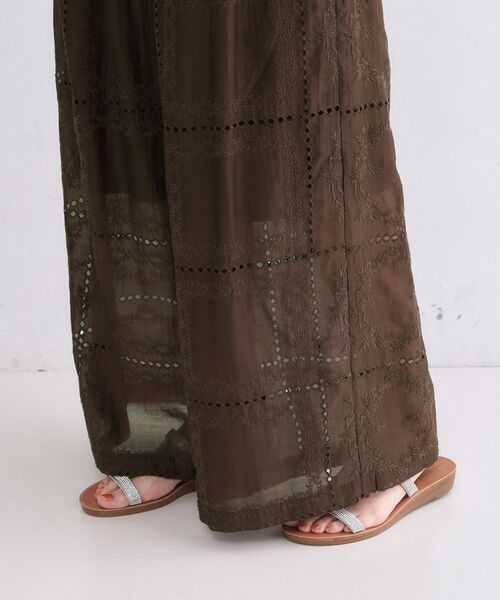 OPAQUE.CLIP / オペーク ドット クリップ パンツ | カットワーク刺繍イージーワイドパンツ／セットアップ対応可【洗濯機OK】 | 詳細21