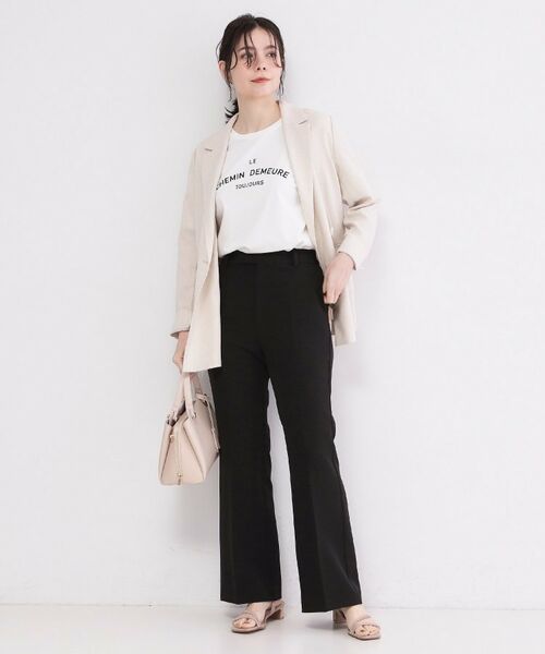 OPAQUE.CLIP / オペーク ドット クリップ パンツ | ストレッチフレアパンツ【洗濯機OK／イージーアイロン】 | 詳細3