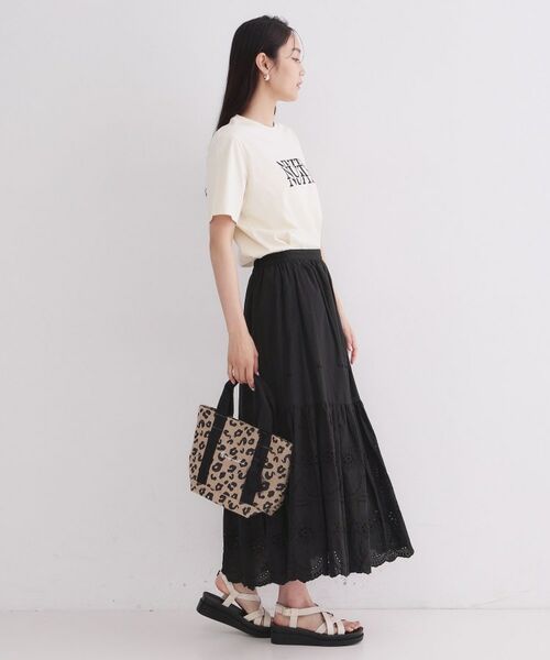 OPAQUE.CLIP / オペーク ドット クリップ ロング・マキシ丈スカート | カットワークレースギャザーマキシスカート【洗濯機OK】 | 詳細6