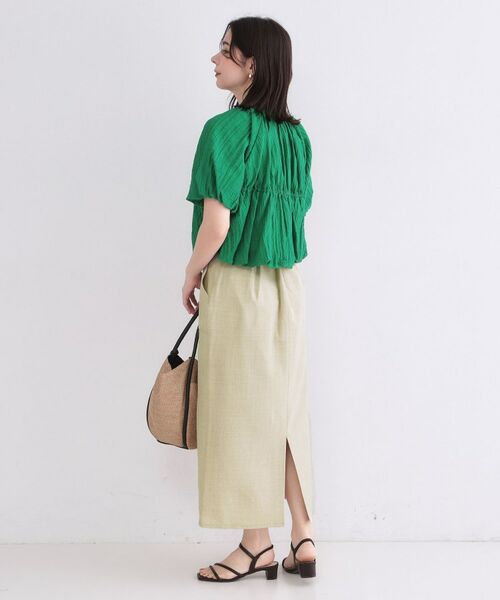 OPAQUE.CLIP / オペーク ドット クリップ ロング・マキシ丈スカート | ストレッチリネンライクタイトスカート【洗濯機OK】 | 詳細11