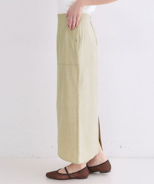 OPAQUE.CLIP / オペーク ドット クリップ ロング・マキシ丈スカート | ストレッチリネンライクタイトスカート【洗濯機OK】 | 詳細14