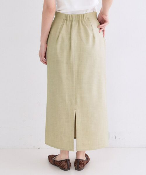 OPAQUE.CLIP / オペーク ドット クリップ ロング・マキシ丈スカート | ストレッチリネンライクタイトスカート【洗濯機OK】 | 詳細15