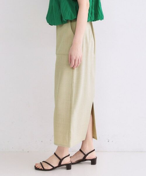 OPAQUE.CLIP / オペーク ドット クリップ ロング・マキシ丈スカート | ストレッチリネンライクタイトスカート【洗濯機OK】 | 詳細9