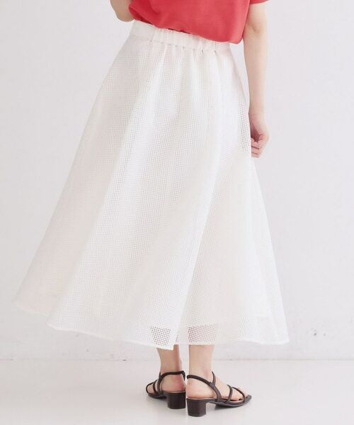 OPAQUE.CLIP / オペーク ドット クリップ ロング・マキシ丈スカート | プリントアソートメッシュフレアスカート【洗濯機OK】 | 詳細1