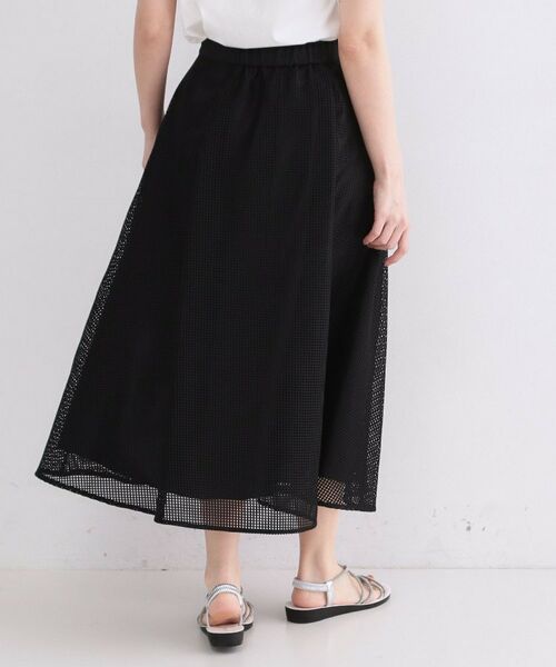 OPAQUE.CLIP / オペーク ドット クリップ ロング・マキシ丈スカート | プリントアソートメッシュフレアスカート【洗濯機OK】 | 詳細5