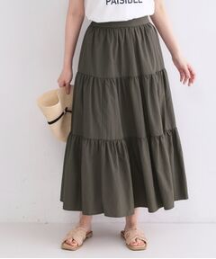 OPAQUE.CLIP / オペーク ドット クリップ ロング・マキシ丈スカート | ティアードロングスカート【洗濯機OK】