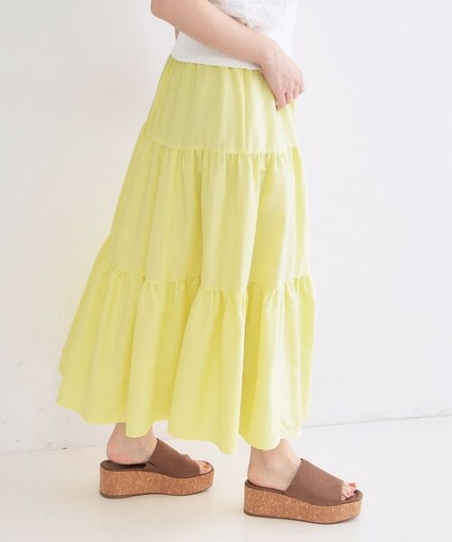 OPAQUE.CLIP / オペーク ドット クリップ ロング・マキシ丈スカート | ティアードロングスカート【洗濯機OK】 | 詳細1