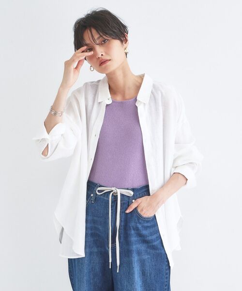 OPAQUE.CLIP / オペーク ドット クリップ シャツ・ブラウス | フレンチリネンシャツ【洗濯機OK】 | 詳細1