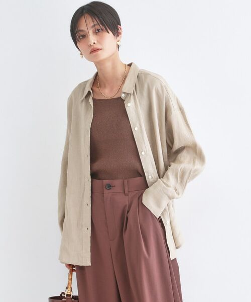 OPAQUE.CLIP / オペーク ドット クリップ シャツ・ブラウス | フレンチリネンシャツ【洗濯機OK】 | 詳細15