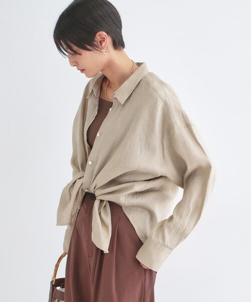 OPAQUE.CLIP / オペーク ドット クリップ シャツ・ブラウス | フレンチリネンシャツ【洗濯機OK】 | 詳細18