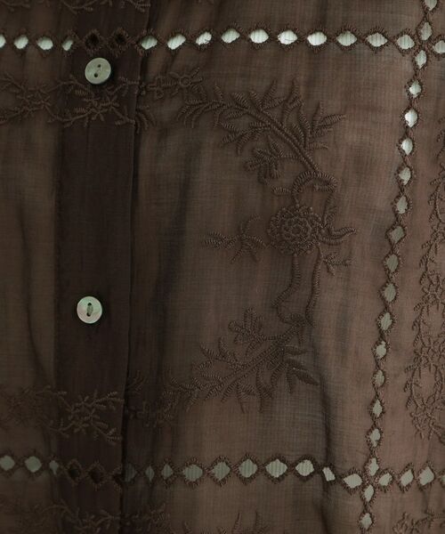 OPAQUE.CLIP / オペーク ドット クリップ シャツ・ブラウス | カットワーク刺繍ハーフスリーブシャツ／セットアップ対応可【洗濯機OK】 | 詳細14