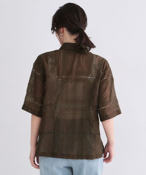 OPAQUE.CLIP / オペーク ドット クリップ シャツ・ブラウス | カットワーク刺繍ハーフスリーブシャツ／セットアップ対応可【洗濯機OK】 | 詳細17