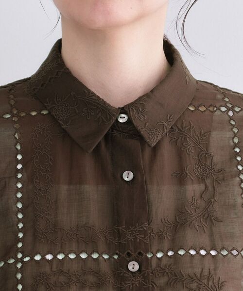 OPAQUE.CLIP / オペーク ドット クリップ シャツ・ブラウス | カットワーク刺繍ハーフスリーブシャツ／セットアップ対応可【洗濯機OK】 | 詳細18
