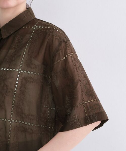 OPAQUE.CLIP / オペーク ドット クリップ シャツ・ブラウス | カットワーク刺繍ハーフスリーブシャツ／セットアップ対応可【洗濯機OK】 | 詳細19
