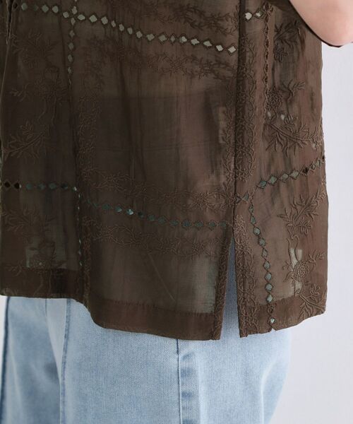 OPAQUE.CLIP / オペーク ドット クリップ シャツ・ブラウス | カットワーク刺繍ハーフスリーブシャツ／セットアップ対応可【洗濯機OK】 | 詳細20