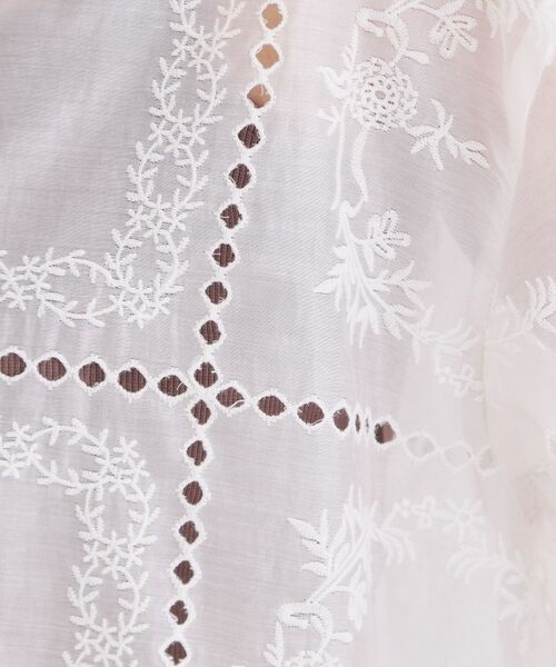 OPAQUE.CLIP / オペーク ドット クリップ シャツ・ブラウス | カットワーク刺繍ハーフスリーブシャツ／セットアップ対応可【洗濯機OK】 | 詳細7