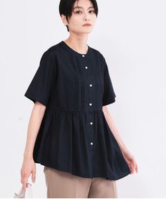 OPAQUE.CLIP / オペーク ドット クリップ シャツ・ブラウス | ピンタックアシメペプラムブラウス【洗濯機ＯＫ】