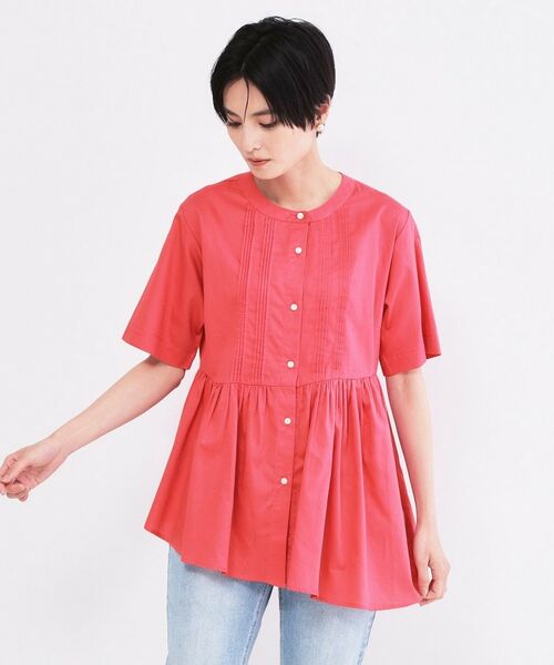 OPAQUE.CLIP / オペーク ドット クリップ シャツ・ブラウス | ピンタックアシメペプラムブラウス【洗濯機ＯＫ】 | 詳細13