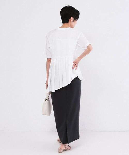 OPAQUE.CLIP / オペーク ドット クリップ シャツ・ブラウス | ピンタックアシメペプラムブラウス【洗濯機ＯＫ】 | 詳細3