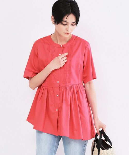 OPAQUE.CLIP / オペーク ドット クリップ シャツ・ブラウス | ピンタックアシメペプラムブラウス【洗濯機ＯＫ】 | 詳細5