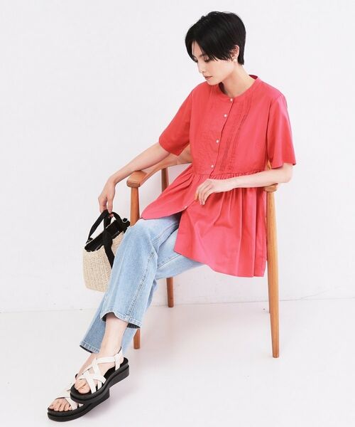 OPAQUE.CLIP / オペーク ドット クリップ シャツ・ブラウス | ピンタックアシメペプラムブラウス【洗濯機ＯＫ】 | 詳細7