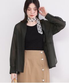 OPAQUE.CLIP / オペーク ドット クリップ シャツ・ブラウス | シアーローンシャツ【洗濯機OK】