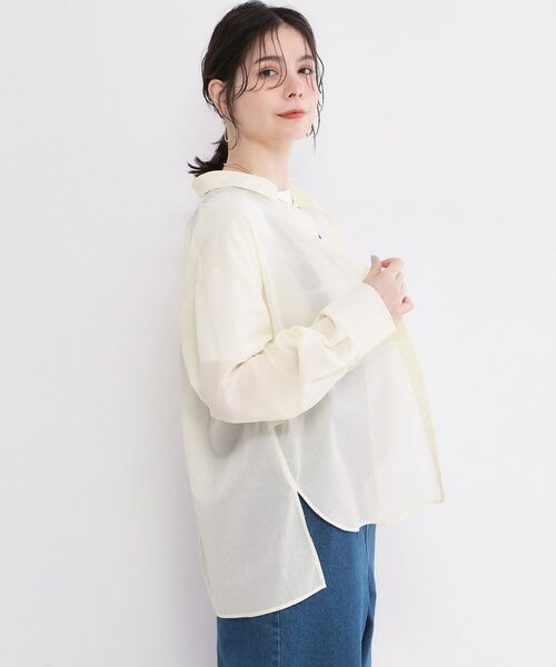 OPAQUE.CLIP / オペーク ドット クリップ シャツ・ブラウス | シアーローンシャツ【洗濯機OK】 | 詳細1