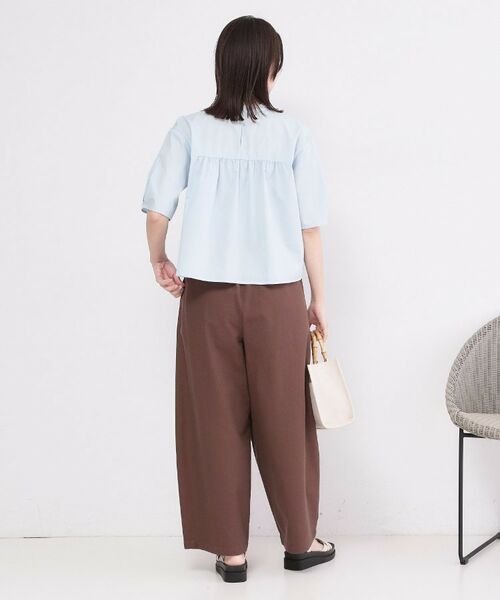 OPAQUE.CLIP / オペーク ドット クリップ シャツ・ブラウス | ピンタックレース ペプラムブラウス【洗濯機OK】 | 詳細11