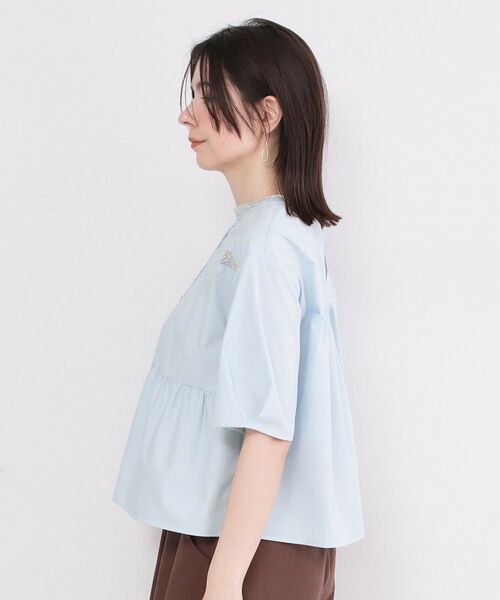 OPAQUE.CLIP / オペーク ドット クリップ シャツ・ブラウス | ピンタックレース ペプラムブラウス【洗濯機OK】 | 詳細14