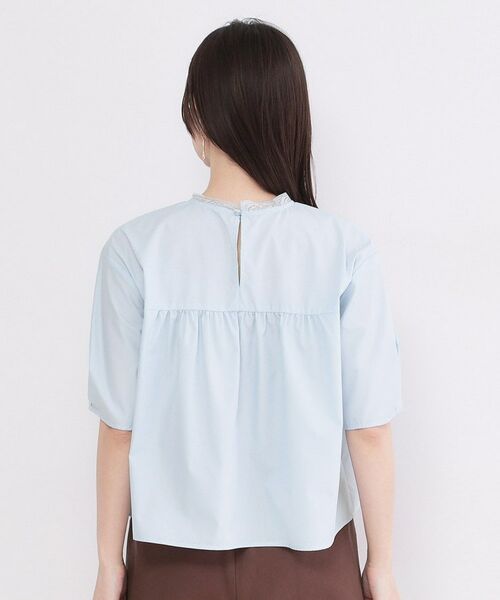 OPAQUE.CLIP / オペーク ドット クリップ シャツ・ブラウス | ピンタックレース ペプラムブラウス【洗濯機OK】 | 詳細15