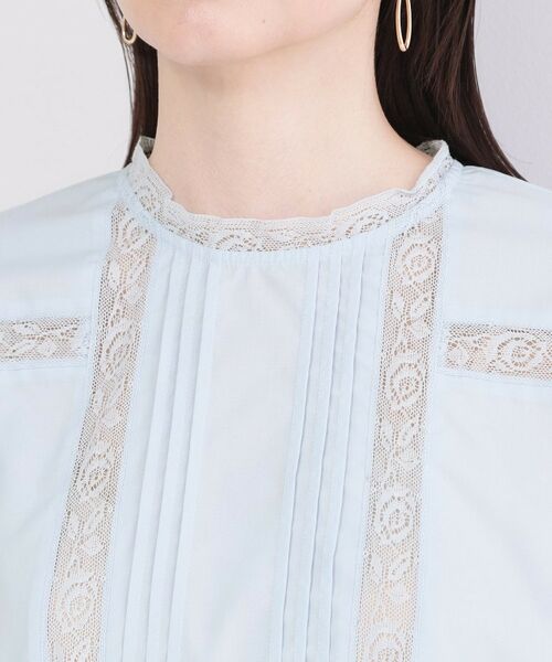 OPAQUE.CLIP / オペーク ドット クリップ シャツ・ブラウス | ピンタックレース ペプラムブラウス【洗濯機OK】 | 詳細16