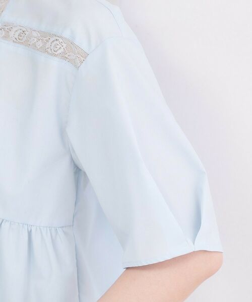 OPAQUE.CLIP / オペーク ドット クリップ シャツ・ブラウス | ピンタックレース ペプラムブラウス【洗濯機OK】 | 詳細18